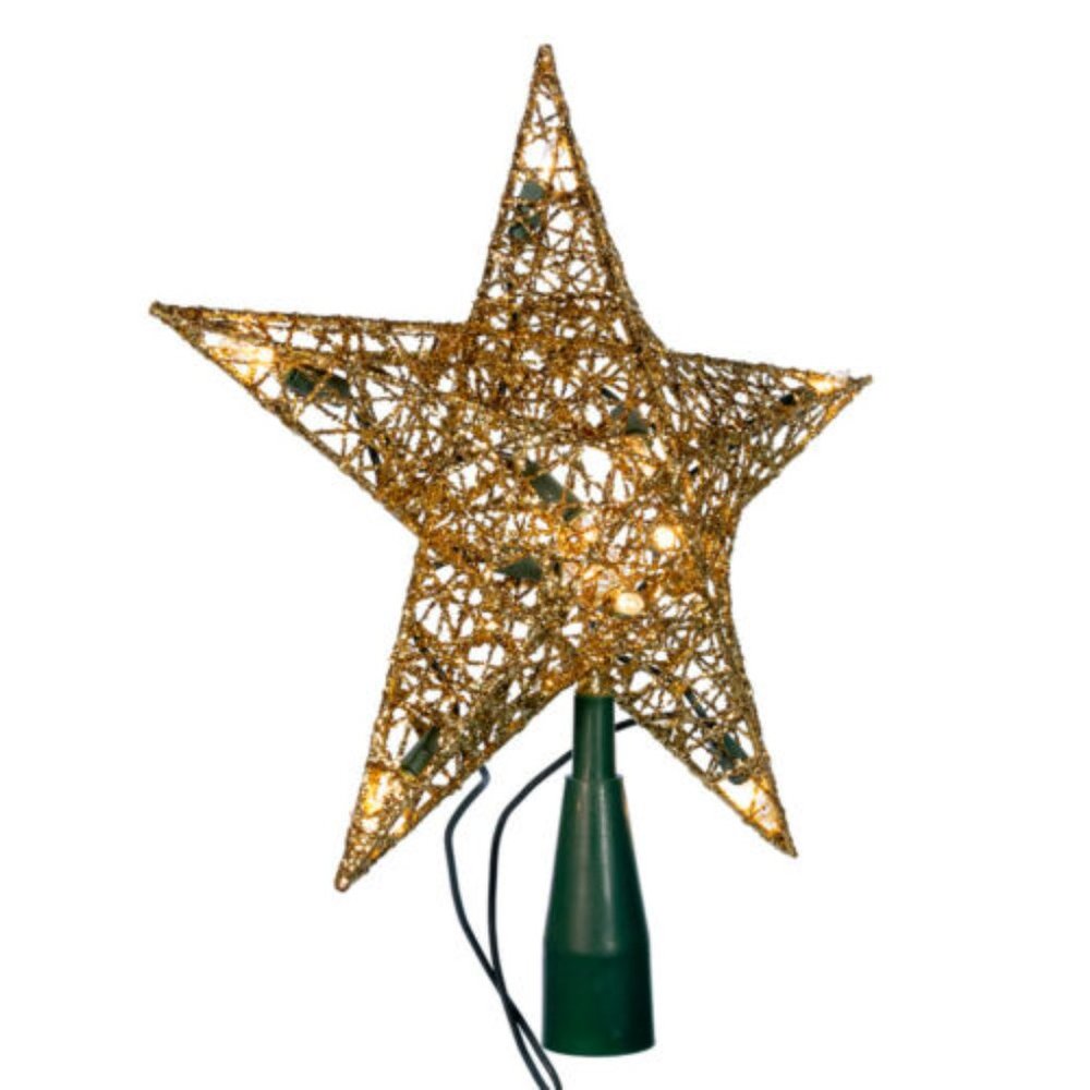 Star Tree Topper Large Gold Filigree Wire Christmas LED Light Up 9" Kurt Adler - Picture 7 of 7